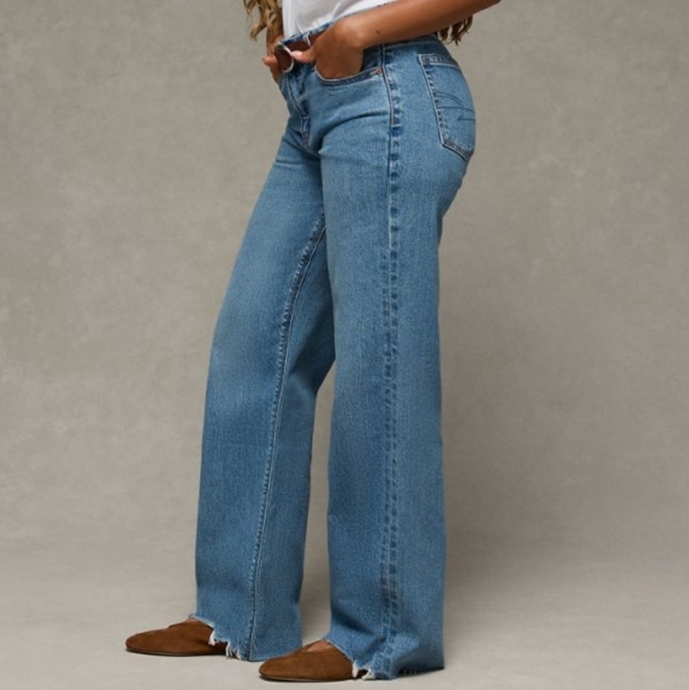 AEO Curvy Stovepipe High Waisted Jeans Sz 6 - Picture 2 of 11